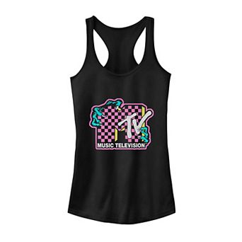 Juniors' MTV Checkered Zombie Hands Black Tank Top