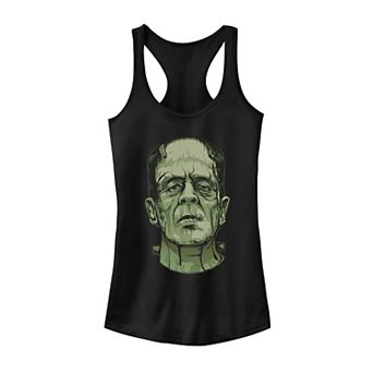 Juniors' Universal Monsters Frankenstein Head Shot Portrait Tank Top