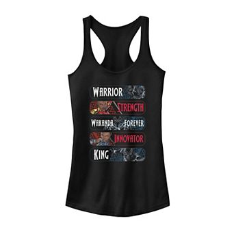 Juniors' Marvel Black Panther Trio Attributes Tank Top