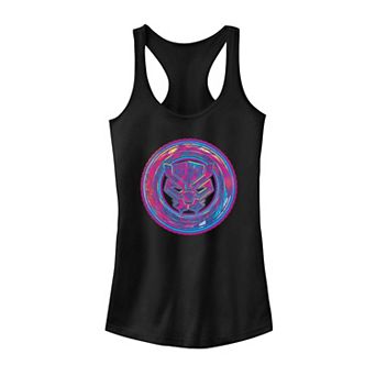 Juniors' Marvel Black Panther Neon Shield Tank Top
