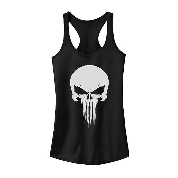 juniors marvel punisher fade skull logo tank top juniors marvel punisher fade skull logo tank top