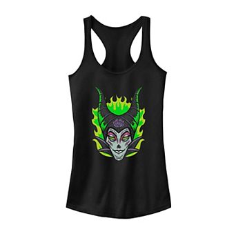 Disney's Villains Maleficent Sugar Skull Portrait Juniors' Tank Top