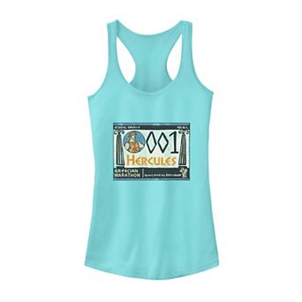 Disney's Hercules Marathon Number Tag Juniors' Tank Top