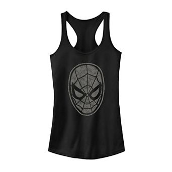 Juniors' Marvel Spider-Man Mask Floral Fill Tank Top