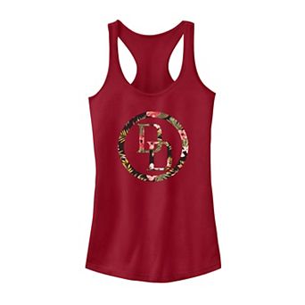 Juniors' Marvel Daredevil Floral Logo Fill Tank Top