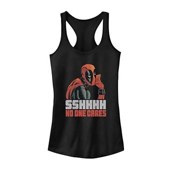 Juniors' Marvel Deadpool No One Cares Tank Top