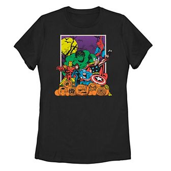 Juniors' Marvel Avengers Vintage Halloween Poster Tee