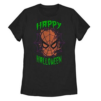 Juniors' Marvel Spider-Man "Happy Halloween" Mask Tee