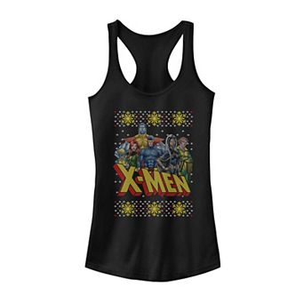 Juniors' Marvel X-Men Vintage Knit Portrait Racerback Tank Top