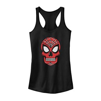 Juniors' Marvel Spider-Man Sugar Skull Tank Top