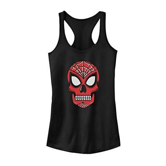 Juniors' Marvel Spider-Man Sugar Skull Tank Top
