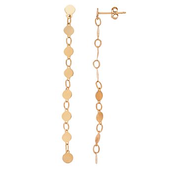Womens Karat Rush 14KT YELLOW GOLD DROP PEBBLE EARRINGS