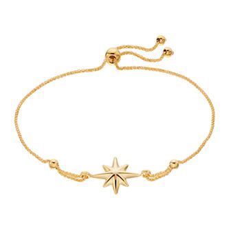 Womens Karat Rush 14KT YELLOW GOLD ADJUSTABLE STAR BRACELET