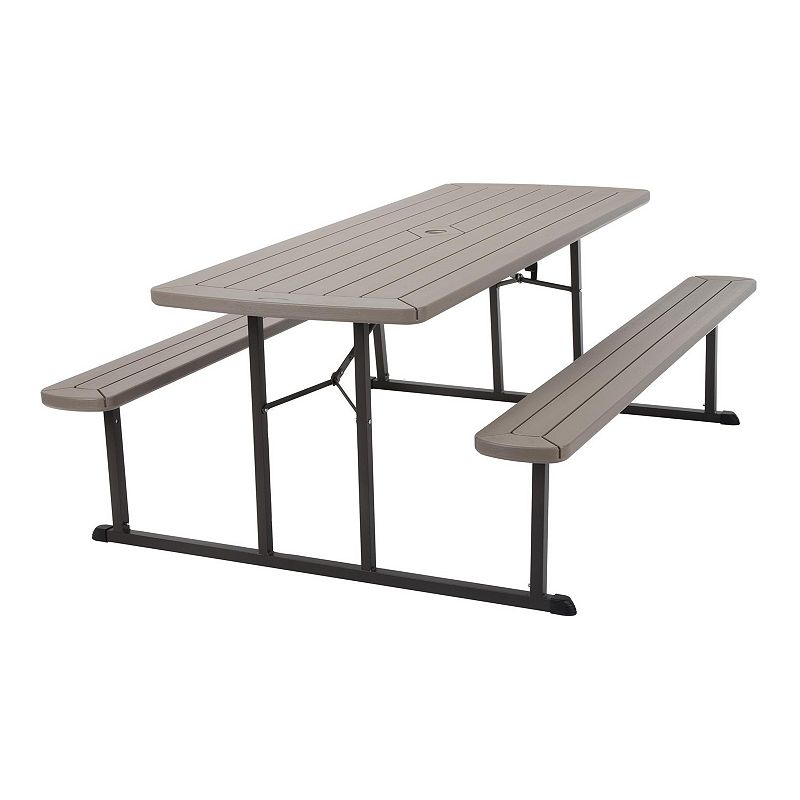 Cosco Outdoor Living INTELLIFIT Folding Picnic Table, White