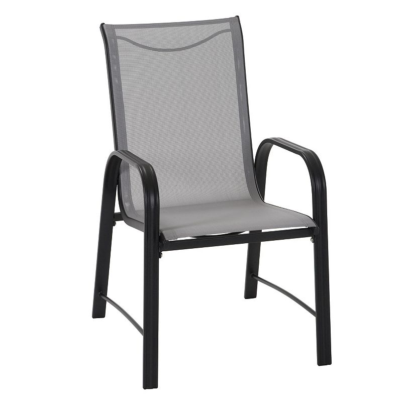 Cosco Outdoor Living Paloma Steel Patio Dining Chairs, Grey