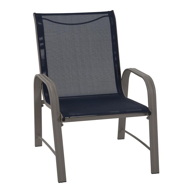 Cosco Outdoor Living Paloma Steel Patio Dining Chairs, Blue