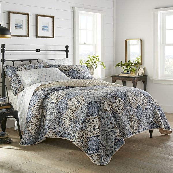 Stone Cottage Arell Blue Quilt Set