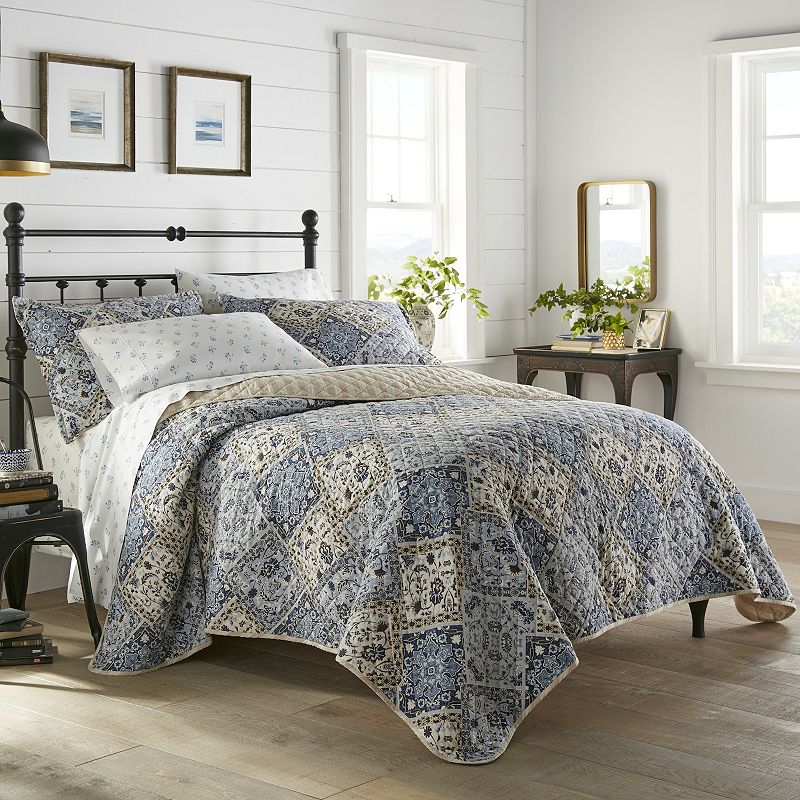 34131605 Stone Cottage Arell Blue Quilt Set, King sku 34131605