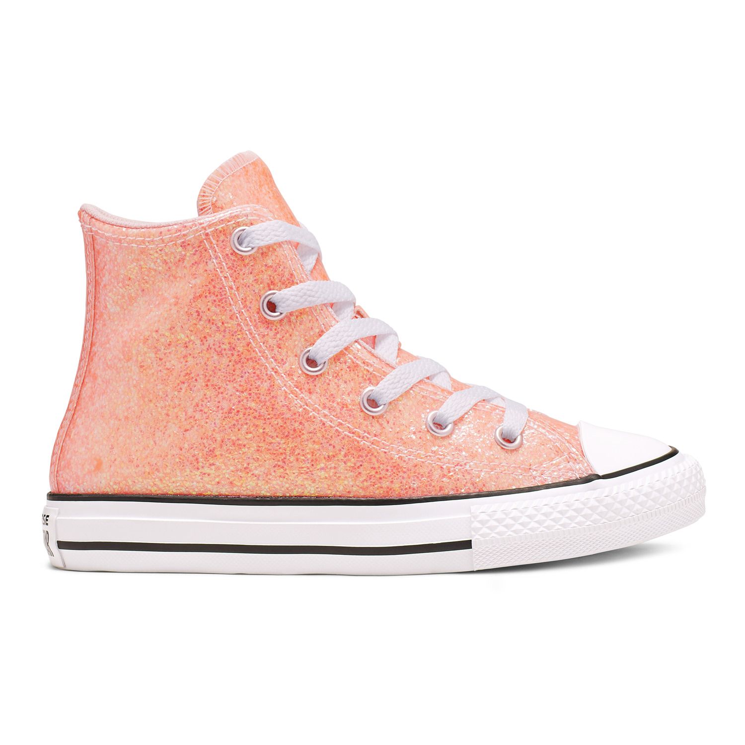 pink sparkly high top converse