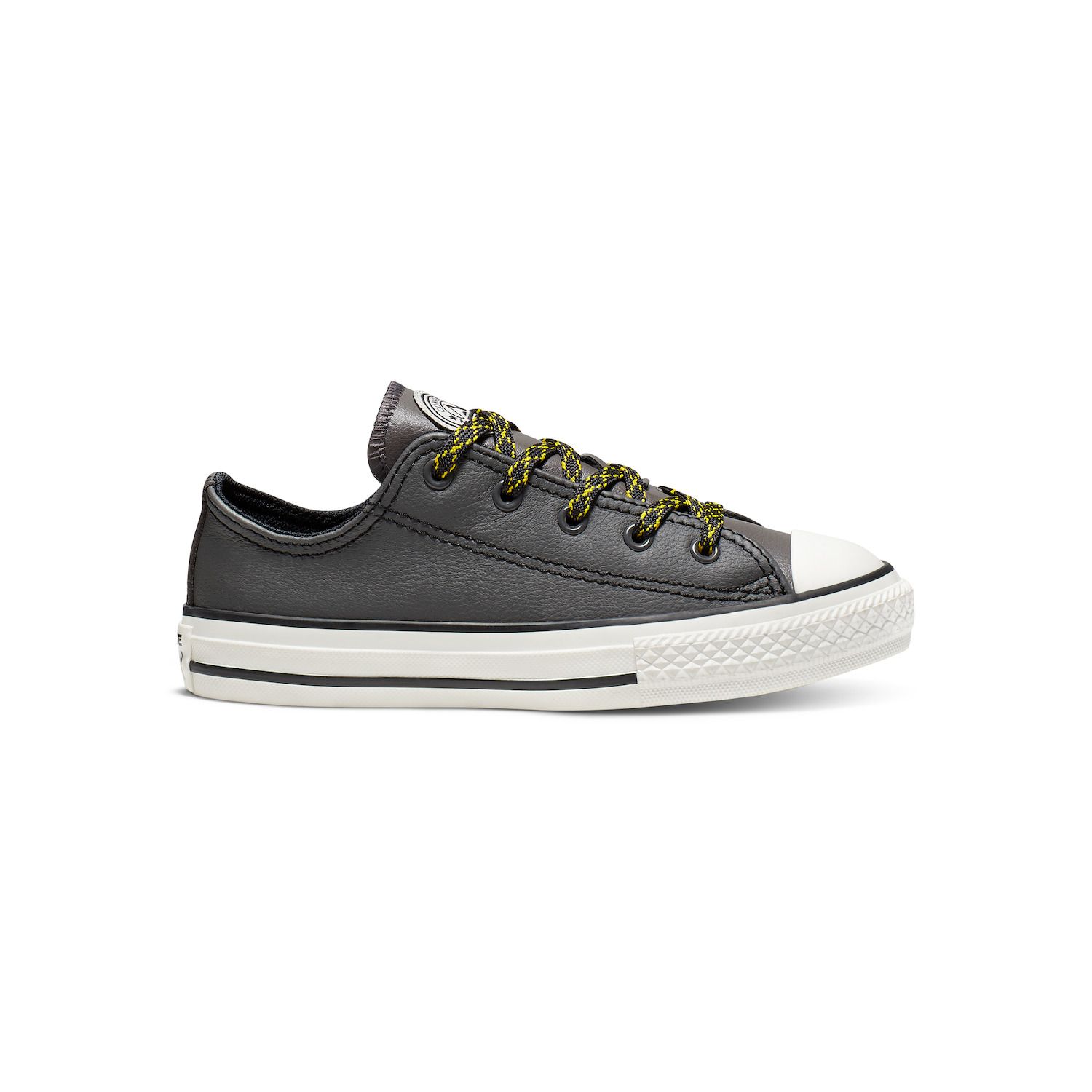 boys black leather converse