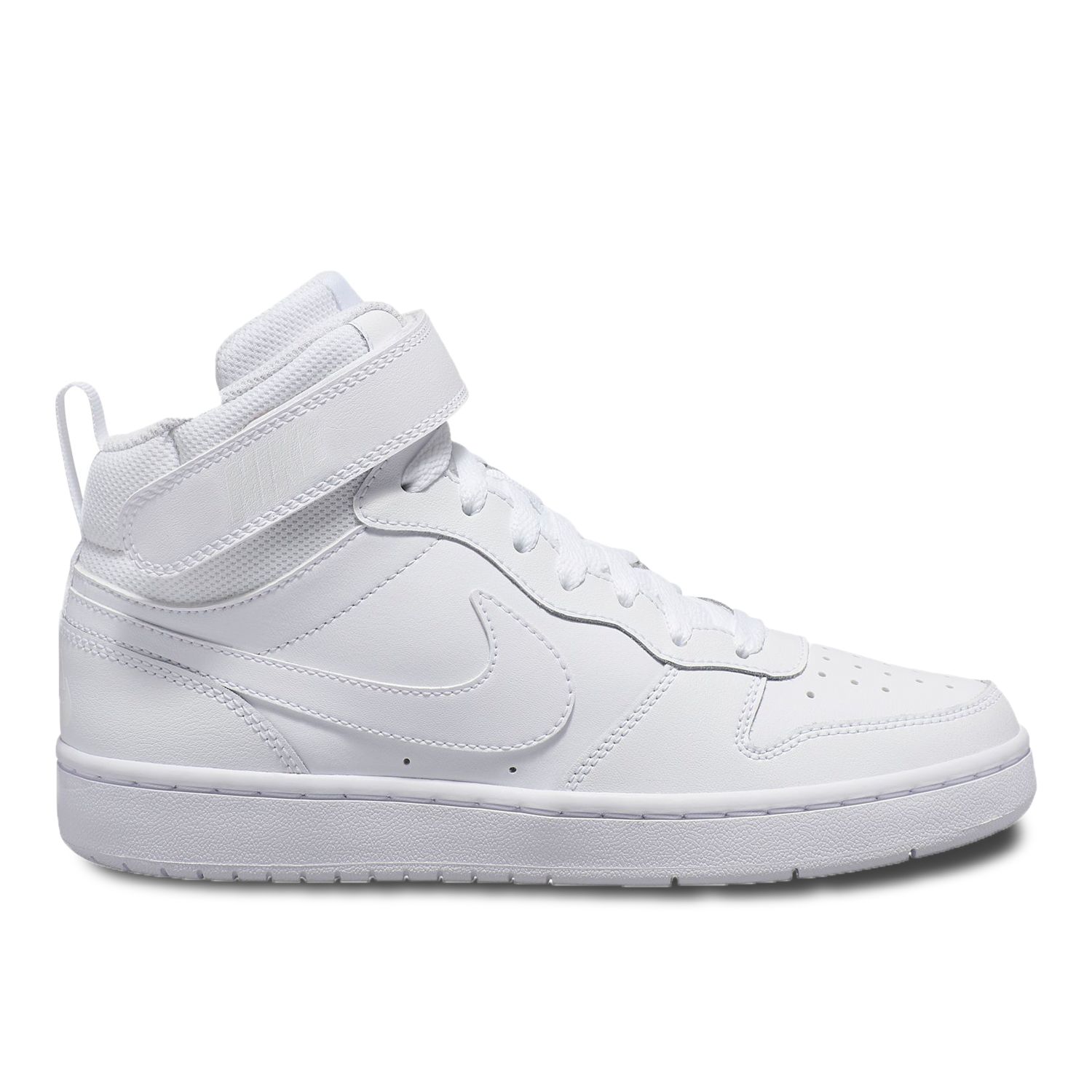 nike court borough mid white sneakers