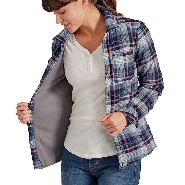 women's quilted flannel jacket