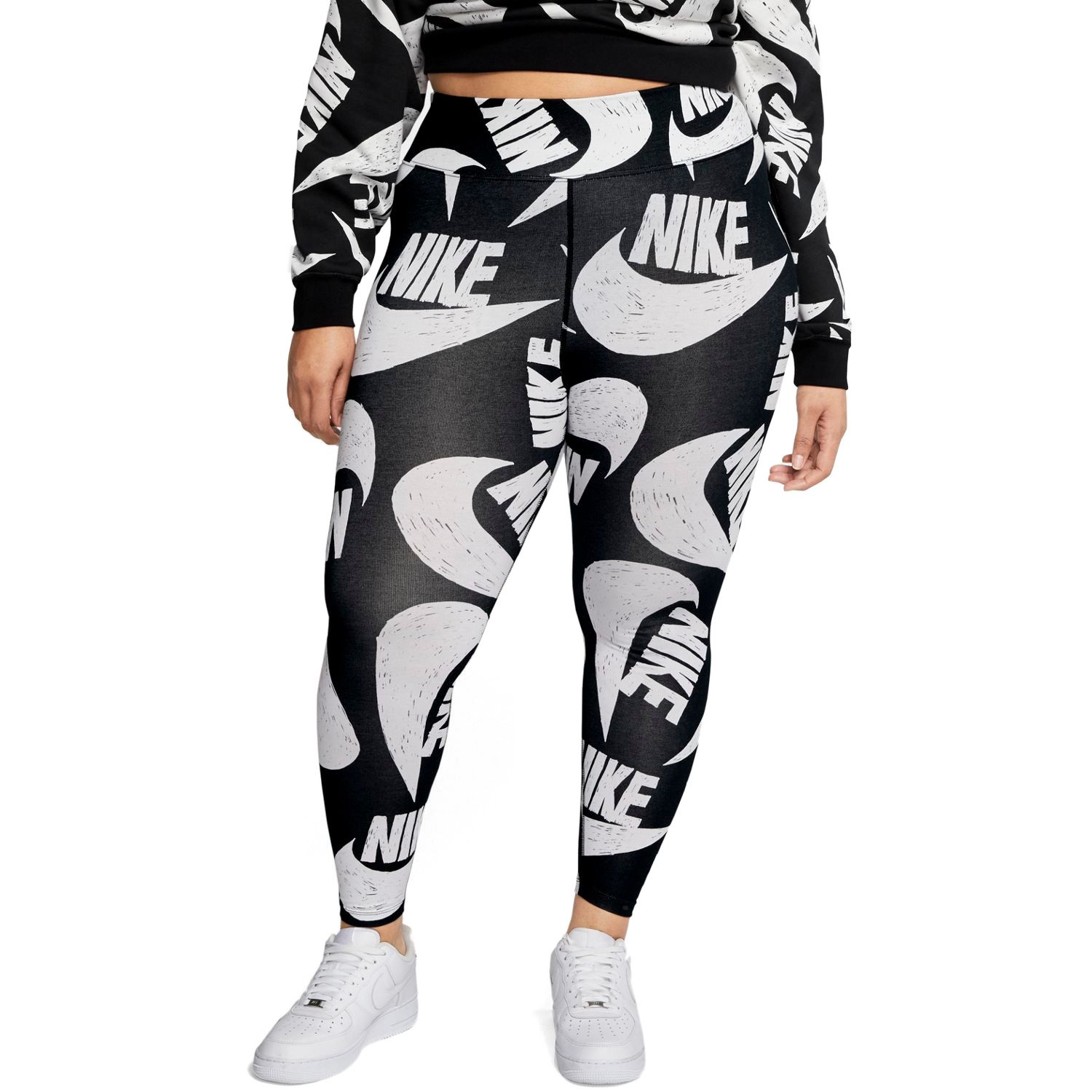 plus size printed leggings