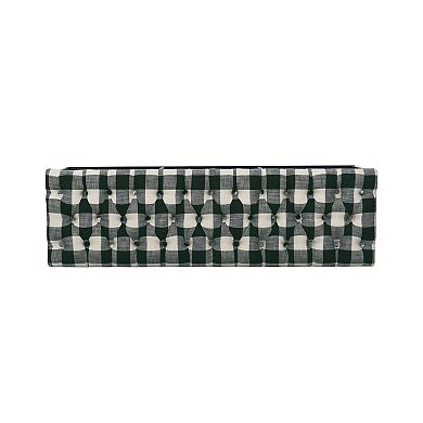 HomePop Draper Plaid Padded Bench