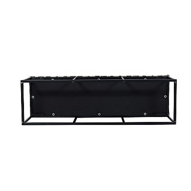 HomePop Draper Plaid Padded Bench