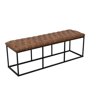 HomePop Draper Padded Bench