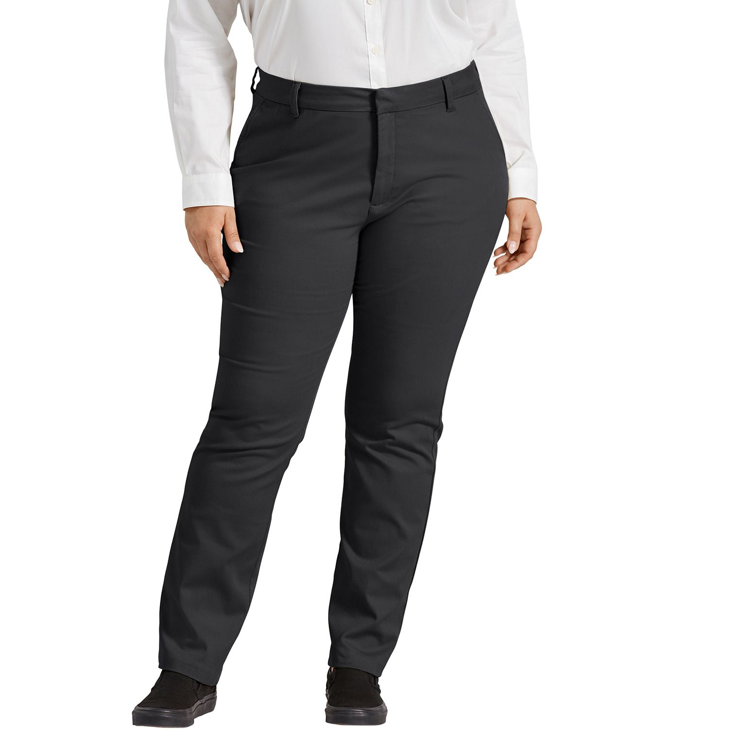 twill plus size pants