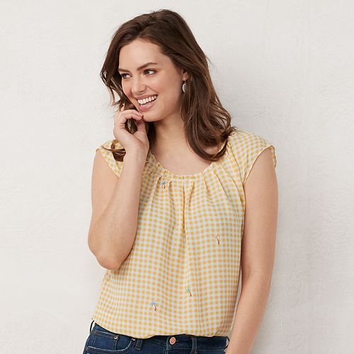 Women's LC Lauren Conrad Pleat Neck Top