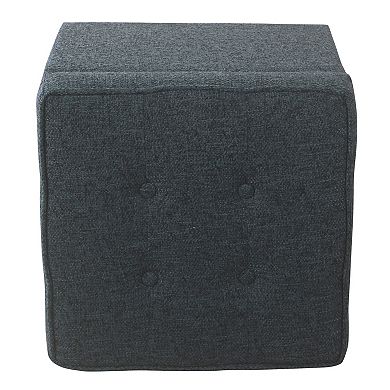 HomePop Square Tufted Storage Ottoman