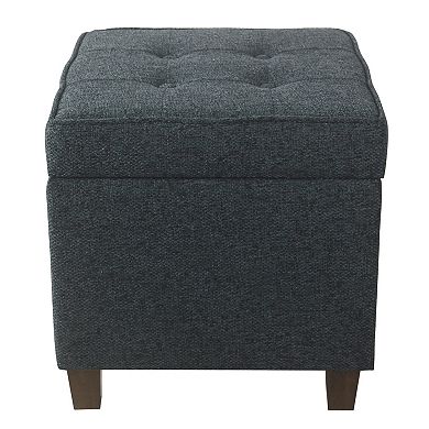 HomePop Square Tufted Storage Ottoman