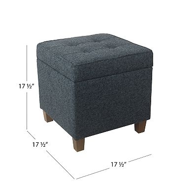 HomePop Square Tufted Storage Ottoman