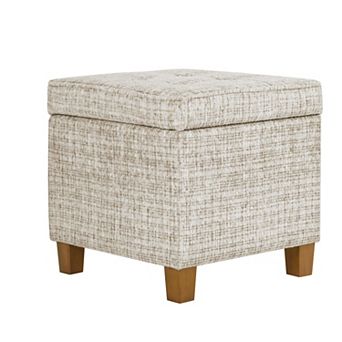 HomePop Square Tufted Storage Ottoman