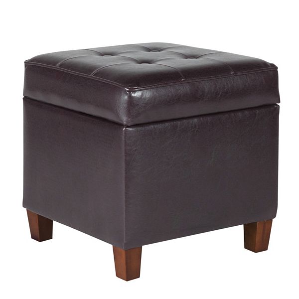 HomePop Square Tufted Storage Ottoman