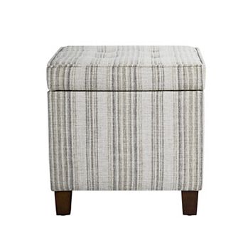 HomePop Square Tufted Storage Ottoman