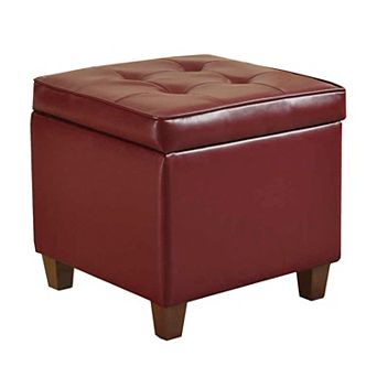 HomePop Square Tufted Storage Ottoman