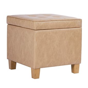 HomePop Square Tufted Storage Ottoman