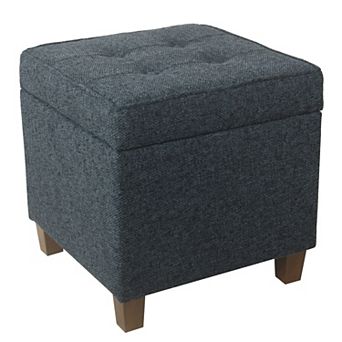 HomePop Square Tufted Storage Ottoman