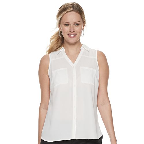 Women's Apt. 9® Y-Neck Sleeveless Blouse