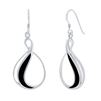 Nautica Rocks Sterling Silver Teardrop Earrings