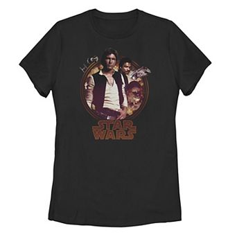 Juniors' Star Wars Retro Group Shot Collage Tee