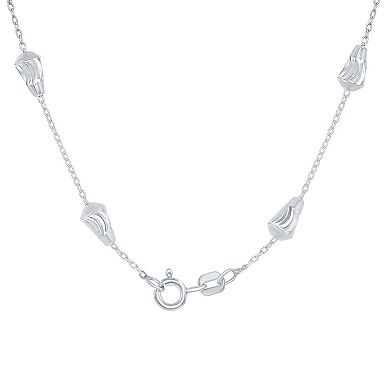 Argento Bella Textured Bead Chain Layered Necklace