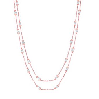 Argento Bella Textured Bead Chain Layered Necklace