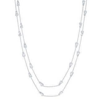Argento Bella Textured Bead Chain Layered Necklace