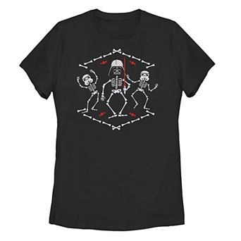 Juniors' Star Wars Skeleton Group Shot Portrait Tee