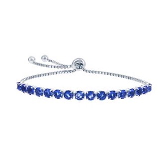 Argento Bella Sterling Silver Blue Gemstone Bracelet