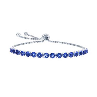 Argento Bella Sterling Silver Blue Gemstone Bracelet